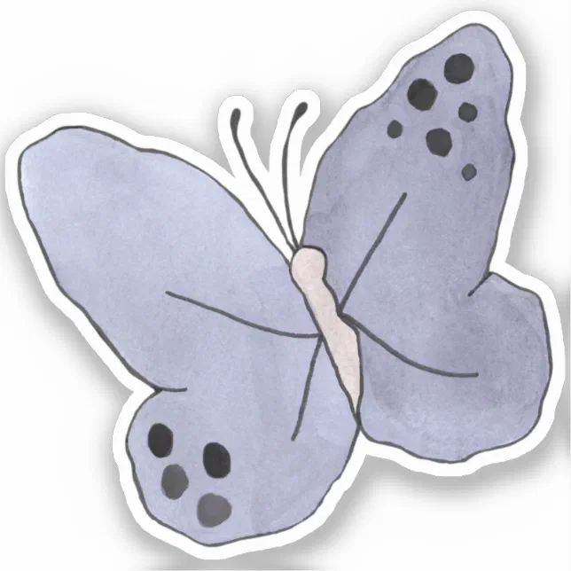 Butterfly Drawing Sticker Zazzle
