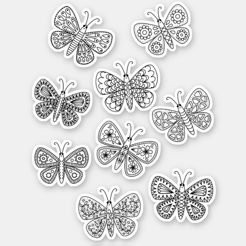 Butterfly Drawing Sticker