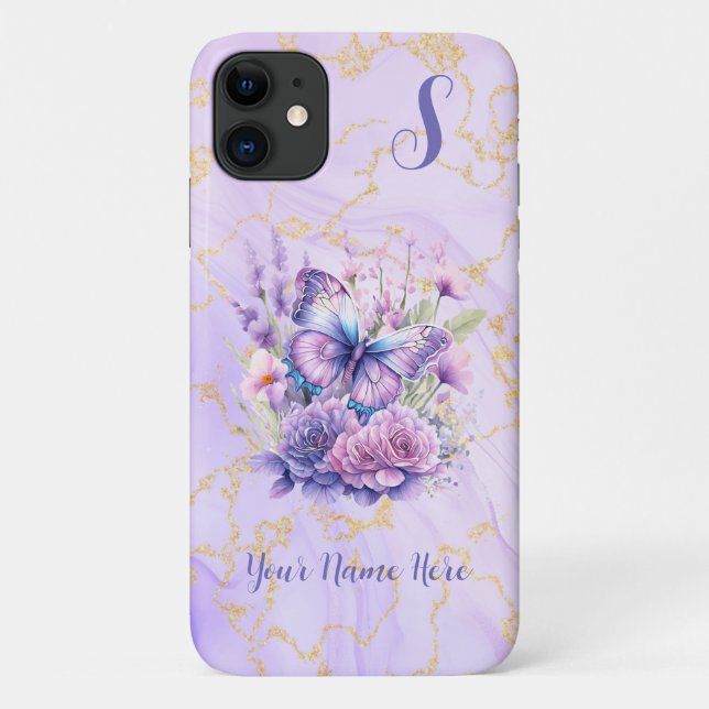 Butterfly Dream In Purple Case-Mate iPhone Case (Back)