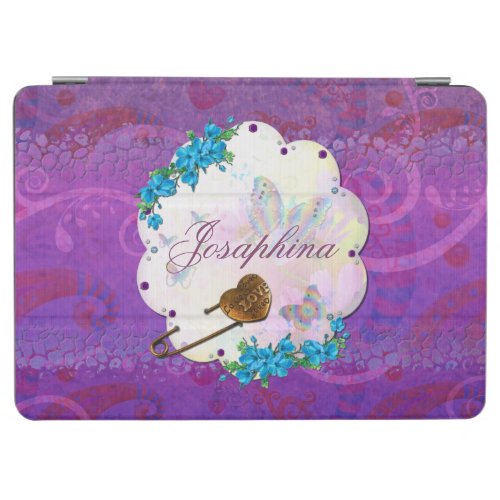 Butterfly Dream Scene Jeweled NAME iPad Air Cover