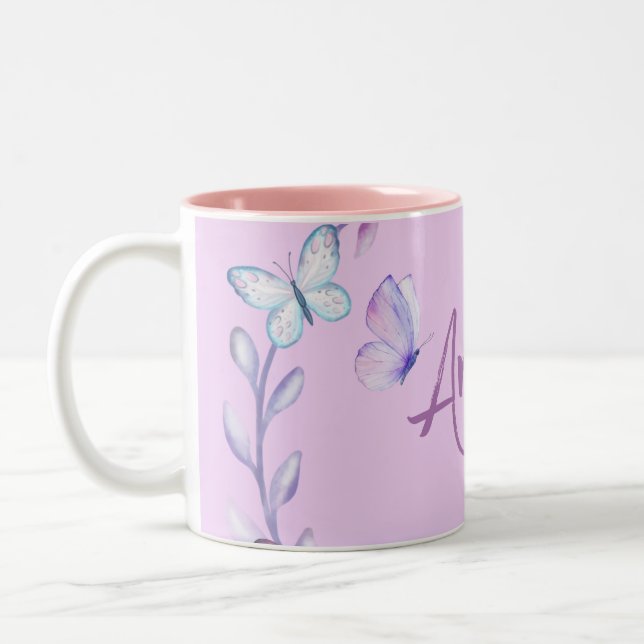Butterfly Dream  Two-Tone Coffee Mug (Left)