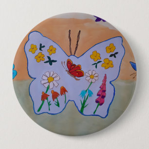 Butterfly Dreaming Badge Button