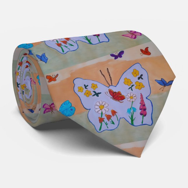 Butterfly Dreaming  Neck Tie (Rolled)