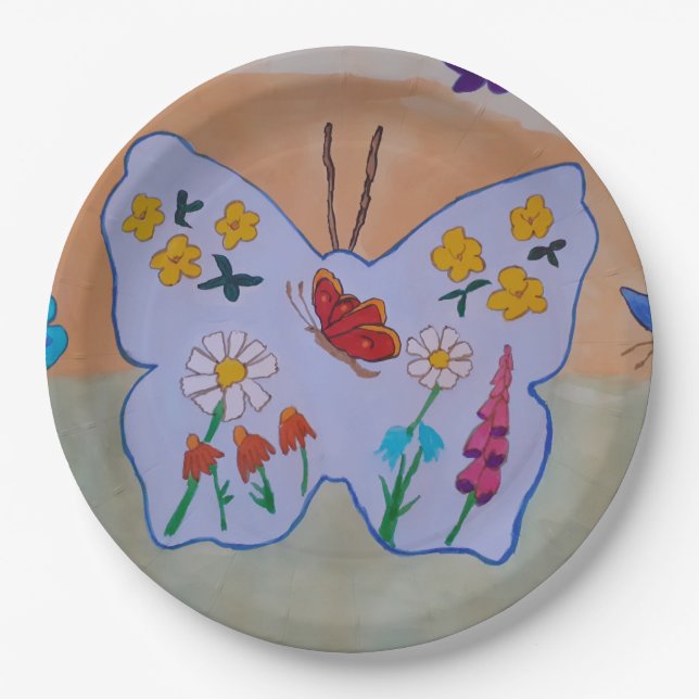 Butterfly Dreaming Paper Plate (Front)