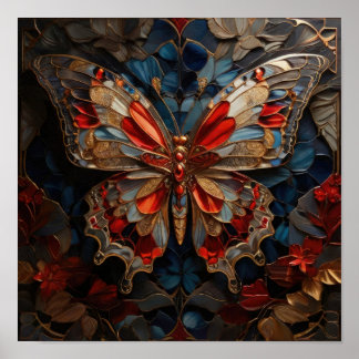 Butterfly Dreams - 3D Digital Art Poster
