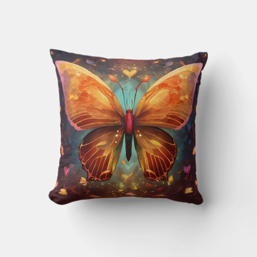Butterfly Dreams Abstract Throw Pillow Design