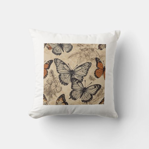 Butterfly Dreams Artistic Throw Pillow