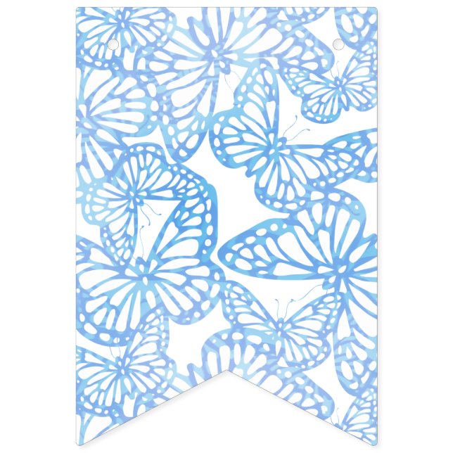 Butterfly Dreams (Blue) Bunting Flags (First Flag)
