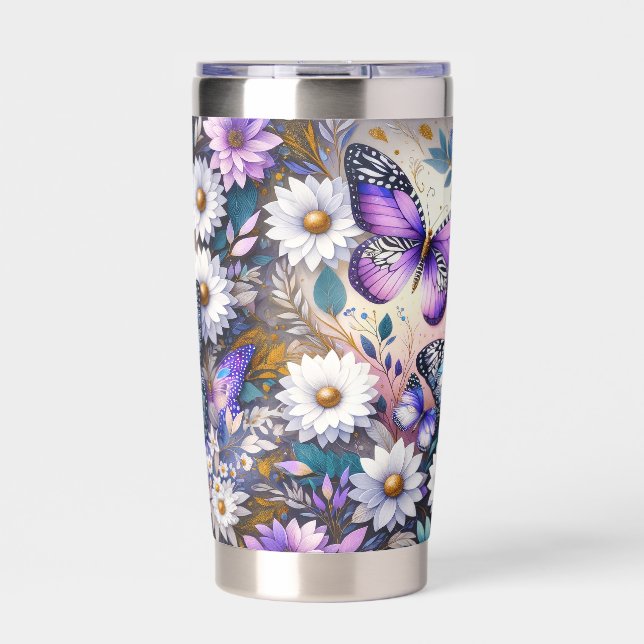 Butterfly Dreams Floral  Insulated Tumbler (Front)