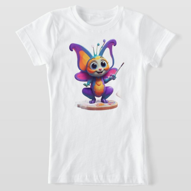 "Butterfly Dreams & Penguin Smiles" T-Shirt (Laydown)