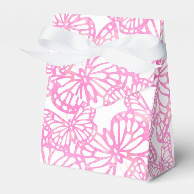 Butterfly Dreams (Pink) Favor Boxes (Front Side)