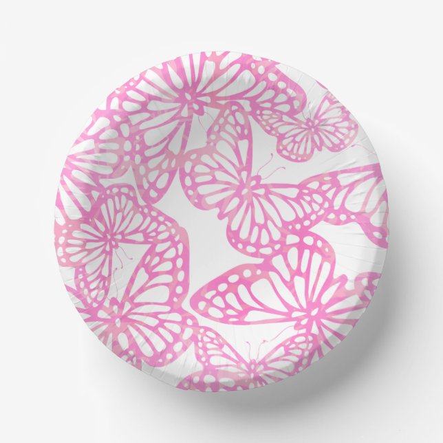 Butterfly Dreams (Pink) Paper Bowls (Front)