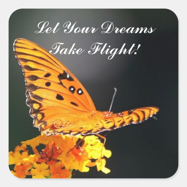 Butterfly "Dreams" Sticker (Front)