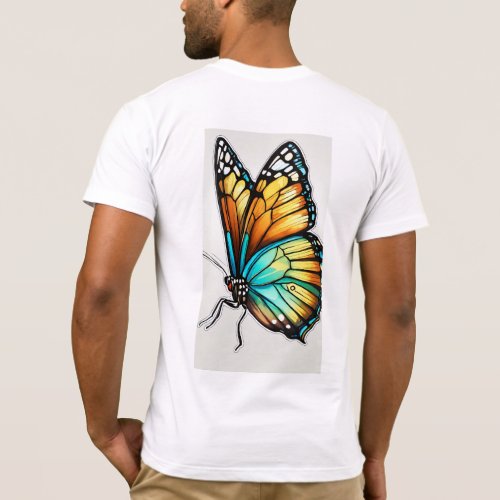 Butterfly Dreams Surreal Elegance on Canvas Tee