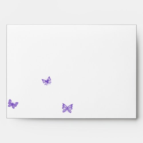 Butterfly Dreams Violet Wedding Envelope