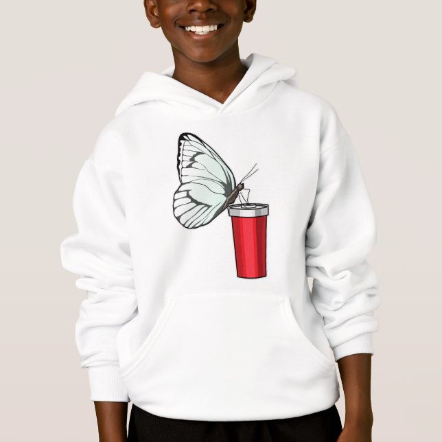 Butterfly Drinking mug Hoodie (Front)