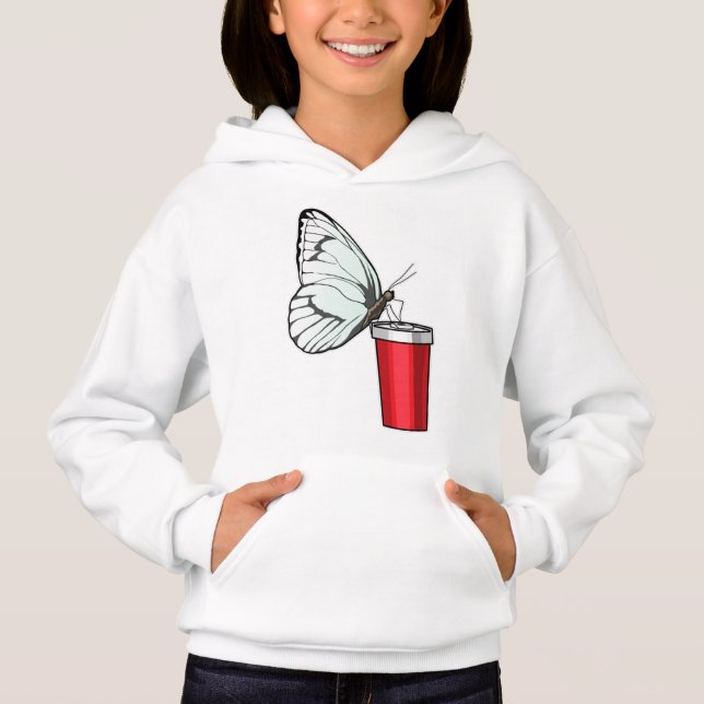 Butterfly Drinking mug Hoodie (Front)