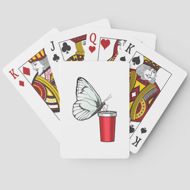 Butterfly Drinking mug Poker Cards (Back)