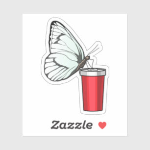Butterfly Drinking mug Sticker
