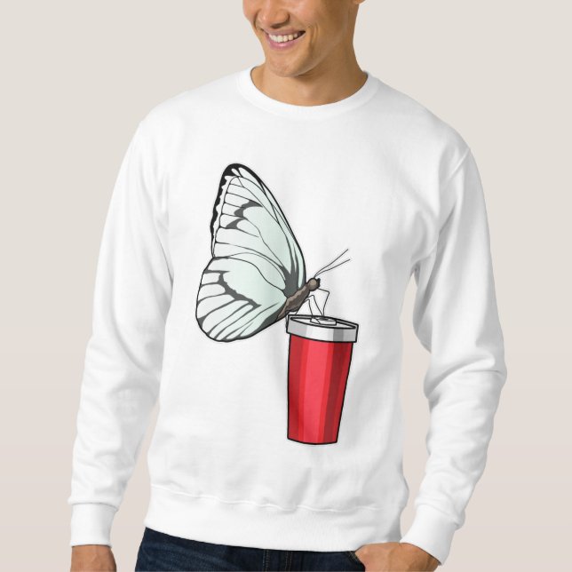 Butterfly Drinking mug Sweatshirt (Front)