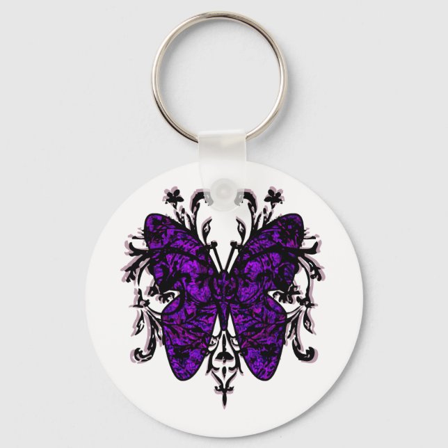 Butterfly Effect (purple) Keychain (Front)