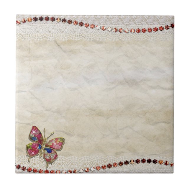 Butterfly elegant ceramic tile (Front)