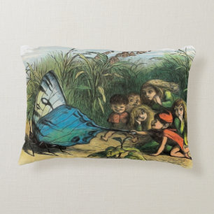 Butterfly Elf Artwork Cute Elves Butterflies Accent Pillow
