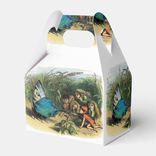 Butterfly Elf Artwork Cute Elves Butterflies Favor Boxes (Front Side)