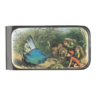 Butterfly Elf Artwork Cute Elves Butterflies Gunmetal Finish Money Clip