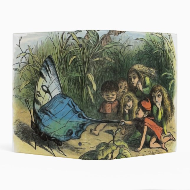 Butterfly Elf Artwork Cute Elves Butterflies Mini Binder (Background)