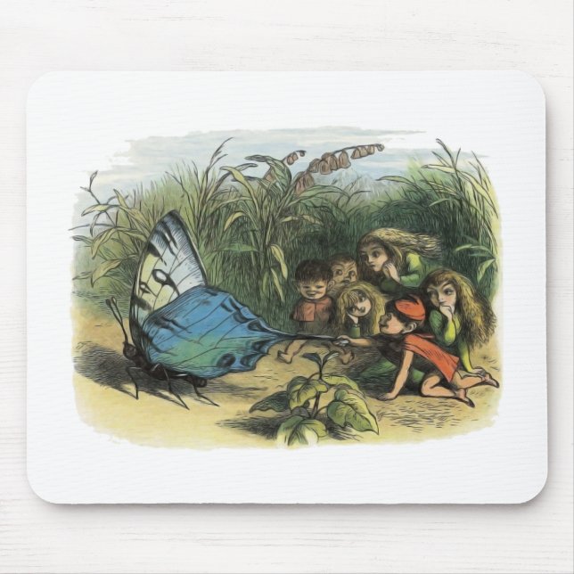 Butterfly Elf Artwork Cute Elves Butterflies Mouse Pad (Front)
