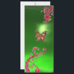 BUTTERFLY EMERALD ,green bright red pink violet Invitation<br><div class="desc">Elegant , unique and colorful gold butterflies, yellow red pink purple flourishes , blossoms and blooms in Spring. Watercolor painting with golden and silver foil and vibrant shiny 3D gem stone. Original 3D graphics and painting by Bulgan Lumini (c) .Easy to customize with your own text as nuptial announcement ,...</div>