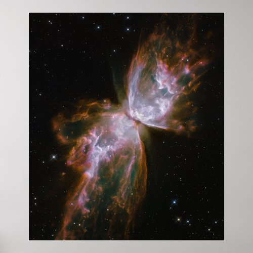Butterfly Emerges from Stellar Demise in Planetary Poster