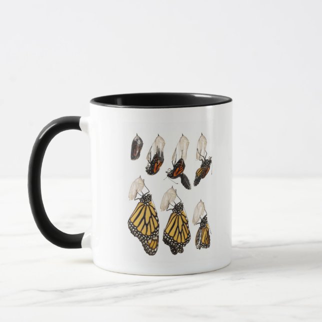 Butterfly emerging from coccoon mug (Left)