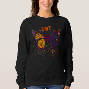 Butterfly EMT She Believeds She Coulds So She Did Sweatshirt