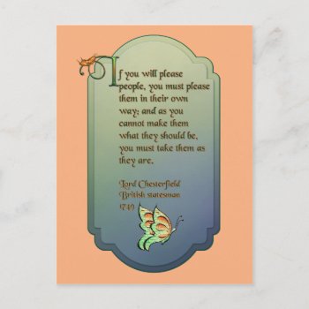 Butterfly Encouragement Quote Postcard by dickens52 at Zazzle