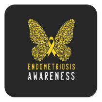 Butterfly Endometriosis Awareness Month Square Sticker
