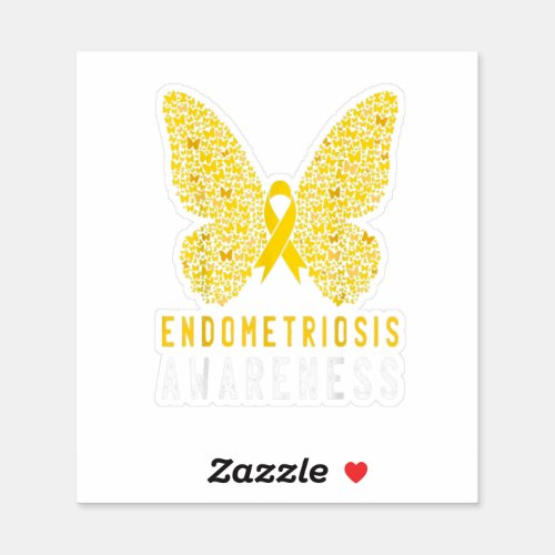 Butterfly Endometriosis Awareness Month Sticker