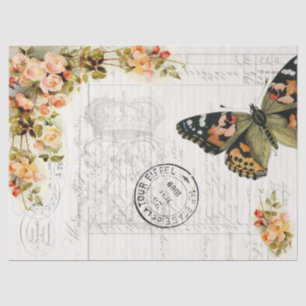 butterfly Ephemera Decoupage Tissue Paper