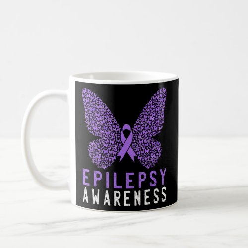 Butterfly Epilepsy Awareness Month Purple Ribbon S Coffee Mug