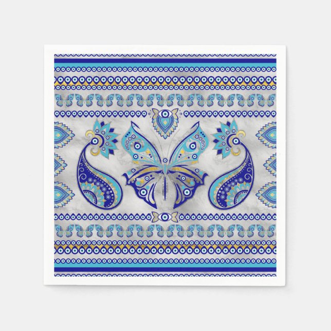Butterfly Evil Eye Ornament Napkins (Front)