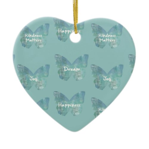 Butterfly Expressions Ceramic Ornament