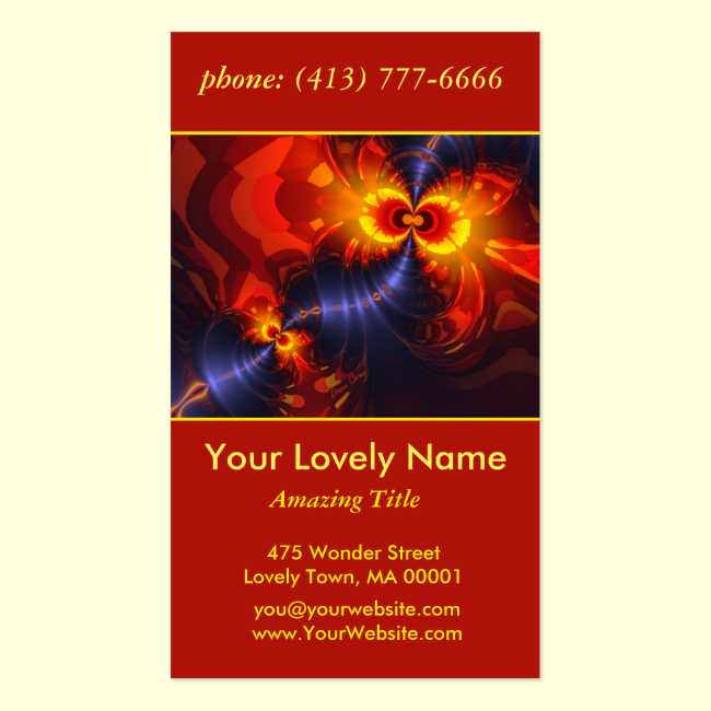 Butterfly Eyes, Abstract Gold Violet Wings Double-Sided Standard Business Cards (Pack Of 100)
