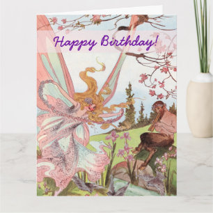 Butterfly Fairy and Centaur Birthday Card