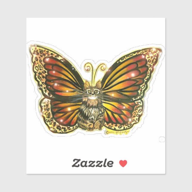 Butterfly Fairy Cat Sticker Cutout (Sheet)