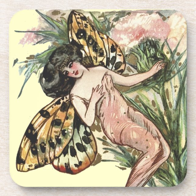 Butterfly fairy drink coaster (Front)