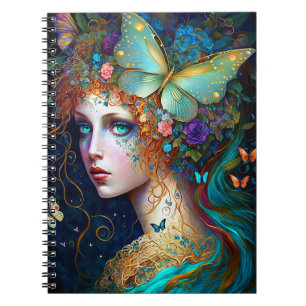 Butterfly Fairy Elf Lady Fantasy Art Notebook