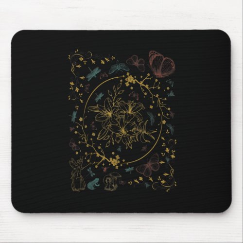 Butterfly Fairy Grunge Frog Fairycore Aesthetic Mouse Pad