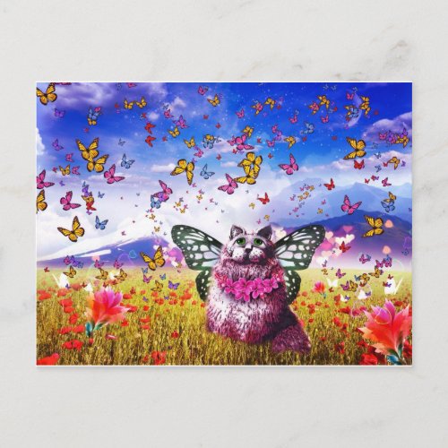 Butterfly Fairy Kat Postcard