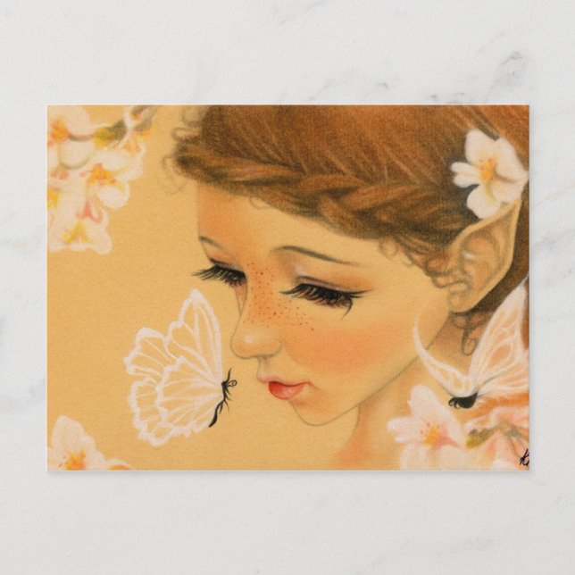 Butterfly Fairy kisses Postcard (Front)